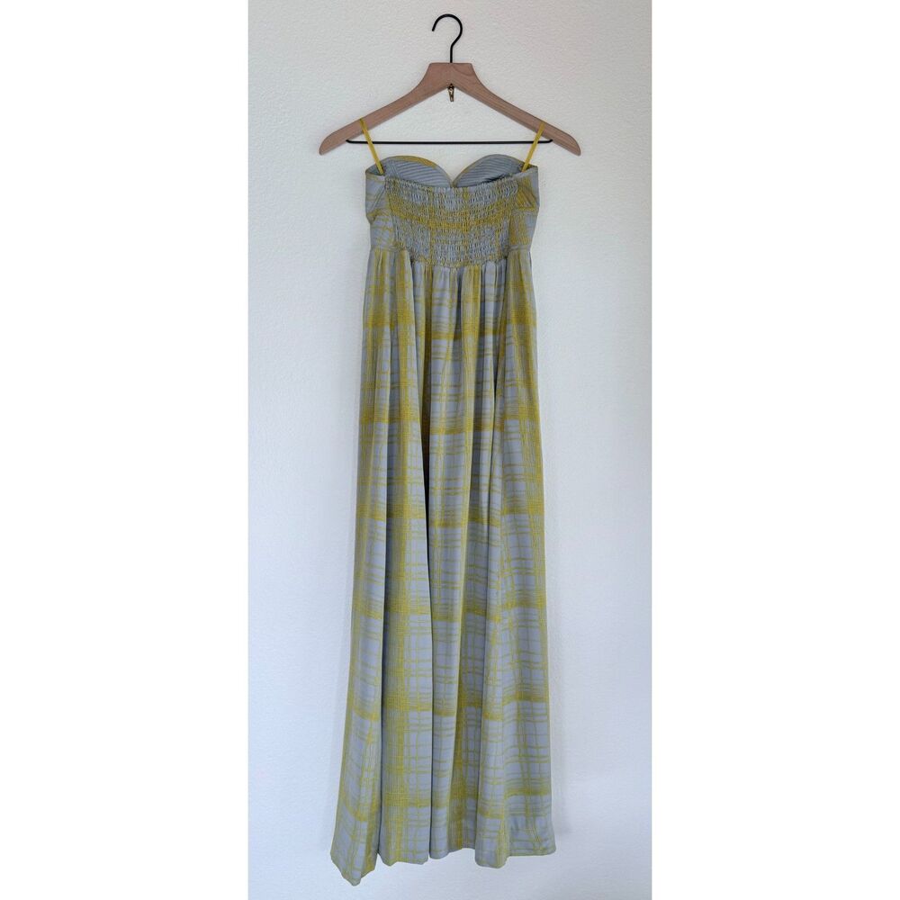 Anthropologie Maple Quilted Pastiche Strapless Bustier 100% Silk Dress Size 4-6 - Picture 5 of 11